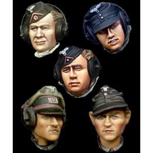 Alpine Miniatures: 1/35; German Panzer Crew Head Set #1 
