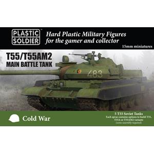 PLASTIC SOLDIER CO: 15mm T55 Soviet Tank (5 modelli opzione T55, T55A or T55AM)