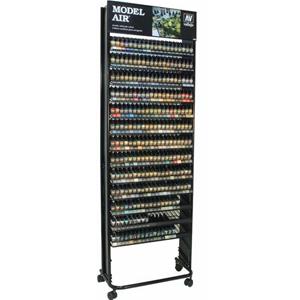 Vallejo MODEL AIR Color: EMPTY metal display for 244 colors and 16 primers in 17 ml bottles
