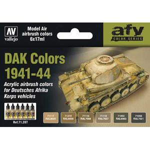 Vallejo Model Air 6 colors set DAK Colors 1941-1944  17 ml