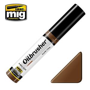 AMMO OF MIG: OILBRUSHER, EARTH CLAY - Oil paint with fine brush applicator