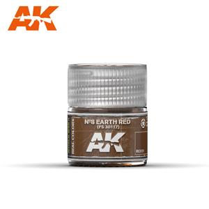 AK INTERACTIVE: Nº8 Earth Red FS 30117 10ml colore acrilico lacquer REAL COLOR