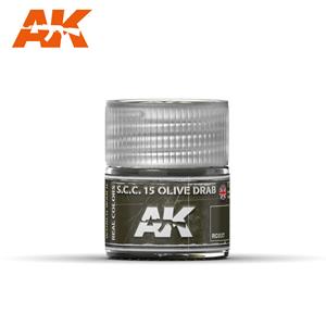 AK INTERACTIVE: S.C.C. 15 Olive Drab 10ml colore acrilico lacquer REAL COLOR