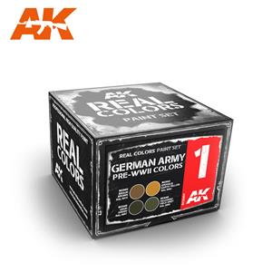 AK INTERACTIVE: GERMAN ARMY PRE-WWII COLORS SET di 4 colori acrilici lacquer REAL COLOR