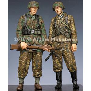 Alpine Miniatures: 1/35; set di due figurini WSS Grenadiers 44-45