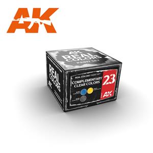 AK INTERACTIVE: COMPLEMENTARY CLEAR COLORS SET di 3 colori acrilici lacquer REAL COLOR
