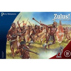 Perry Miniatures: 28mm: Zulu Warriors ( box of 38 figures)