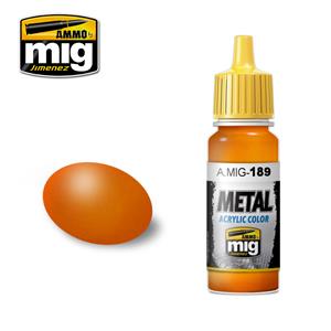 AMMO OF MIG: METAL ACRYLICS - colore acrilico 17ml - METALLIC ORANGE