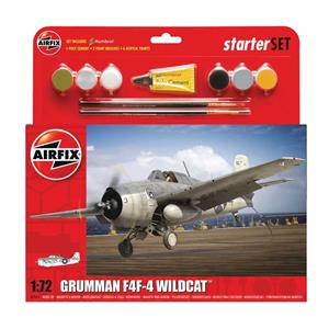 AIRFIX: 1/72; Medium Starter Set - Grumman F4F-4 Wildcat