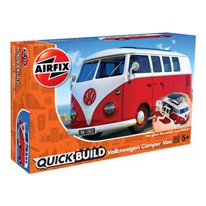 AIRFIX: QUICKBUILD VW Camper Van red