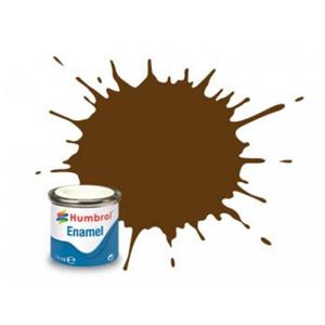 HUMBROL: No 10 Service Brown Gloss; enamel paint 14 ml