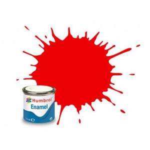 HUMBROL: No 19 Bright Red Gloss; enamel paint 14 ml