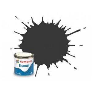 HUMBROL: No 21 Black Gloss; enamel paint 14 ml