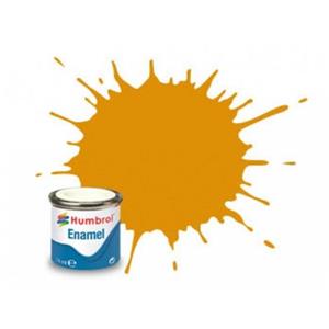 HUMBROL: No 24 Trainer Yellow Matt; enamel paint 14 ml