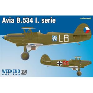 EDUARD: 1/72; Czechoslovak pre-WWII biplane fighter aircraft Avia B-534, I. serie - weekend edition