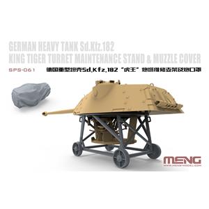 MENG MODEL: 1/35; German Heavy Tank Sd.Kfz.182 King Tiger Turret Maintenance Stand & Muzzle Cover