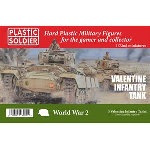 PLASTIC SOLDIER CO: 1/72; Valentine Tank x3
