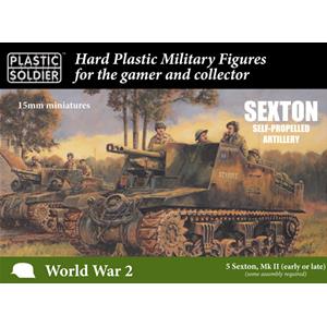 PLASTIC SOLDIER CO: 15mm British Sexton Mk2 (5 per scatola)