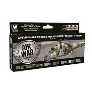 Vallejo Model Air Soviet / 8 colors set Soviet / Russian Colors Combat Helicopters post WWII to present  17 ml