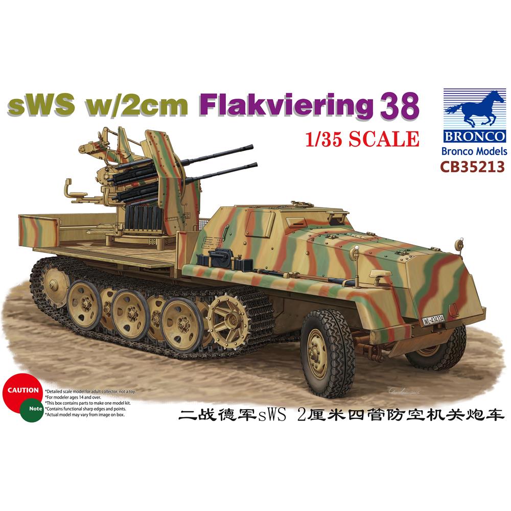 Bronco Models: 1/35; sWS w/2cm Flakviering 38 BRONCO MODELS 
