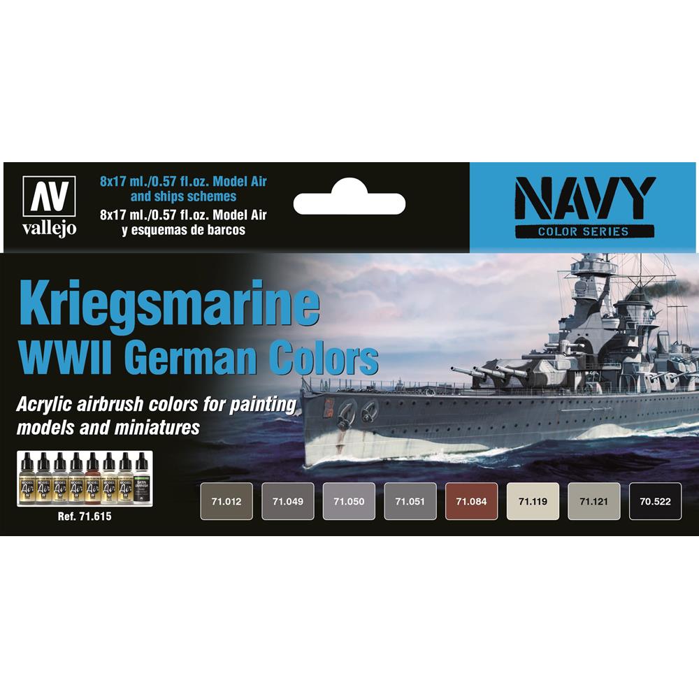  WWII German Model Color Paint Set by Vallejo Acrylics