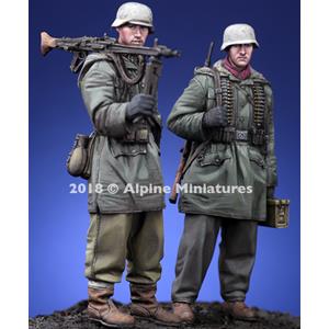 Alpine Miniatures: 1/35; Squadra di mitraglieri tedesci WSS MG a Kharkov - 2 figure