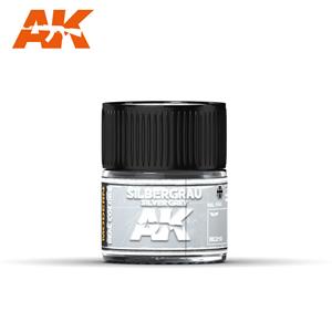 AK INTERACTIVE REAL COLOR: Silbergrau -Silver Grey RAL 7001 10ml - acrylic Lacquer paint