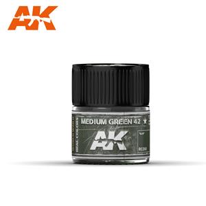 AK INTERACTIVE REAL COLOR: Medium Green 42 10ml colore acrilico Lacquer