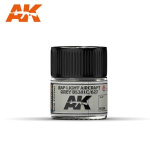 AK INTERACTIVE REAL COLOR: RAF Light Aircraft Grey BS381C/627 - 10ml - acrylic Lacquer paint