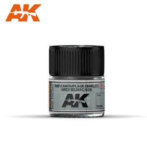 AK INTERACTIVE REAL COLOR: RAF Camouflage (BARLEY) Grey BS381C/626 - 10ml - acrylic Lacquer paint