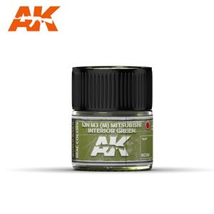 AK INTERACTIVE REAL COLOR: IJN M3 (M) MITSUBISHI Interior Green 10ml colore acrilico Lacquer