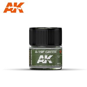 AK INTERACTIVE REAL COLOR: A-19F Grass Green 10ml colore acrilico Lacquer