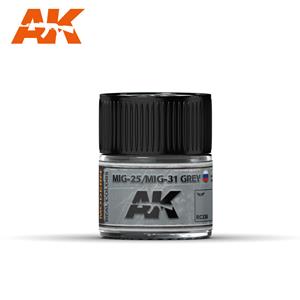 AK INTERACTIVE REAL COLOR: MIG-25/MIG-31 Grey 10ml colore acrilico Lacquer
