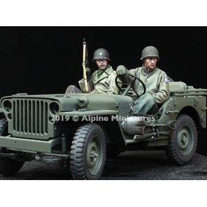 Alpine Miniatures: 1/35; US Jeep Crew Set  WWII - 2 figs 