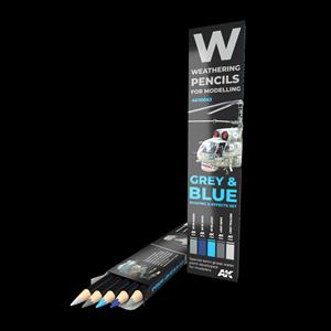 AK INTERACTIVE: Watercolor PENCIL SET GREY AND BLUE CAMOUFLAGES