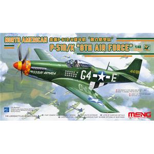 MENG MODEL: 1/48; North American P-51D/K "8th Air Force" (kit assemblabile anche senza colla)