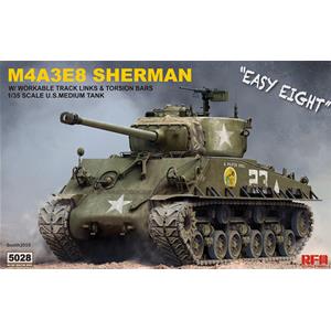 RYE FIELD MODEL: 1/35; SHERMAN M4A3E8 W/ WORKABLE TRACK LINKS
