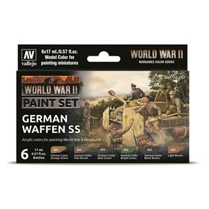 Vallejo Model Color WWII / 6 colors set German Waffen SS  17 ml