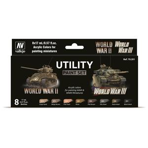 Vallejo MODEL Color: Utility Paint Set World War II & World War III - 8 colori acrilici 17 ml