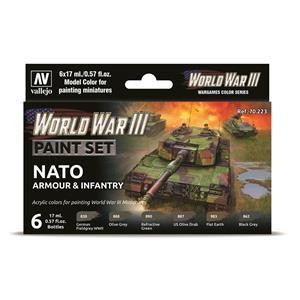 Vallejo MODEL Color: WWIII NATO Armour & Infantry - 6 Acrylic colors 17 ml
