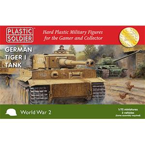 PLASTIC SOLDIER CO: 1/72; German Tiger I (3x Box)