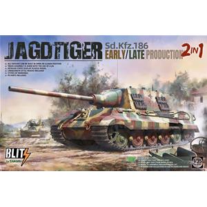 TAKOM MODEL: 1/35; Sd.Kfz.186 Jagdtiger early/late production 2 in 1 with Otto Carius