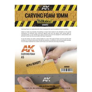AK INTERACTIVE: CARVING FOAM spessore 10mm, formato A5 (228 x 152 mm.)