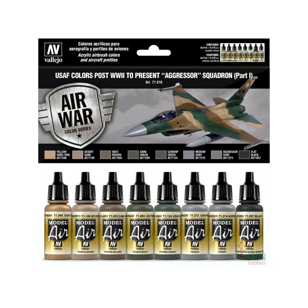  WWII USAAF Aircraft Model Air Paint Set by Vallejo  Acrylics