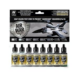 Vallejo Model Air USAF / 8 colors set USAF Colors post WWII to present Aggressor Squadron Part II  17 ml