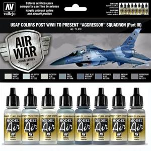 Vallejo Model Air USAF / 8 colors set USAF Colors post WWII to present Aggressor Squadron Part III 17 ml
