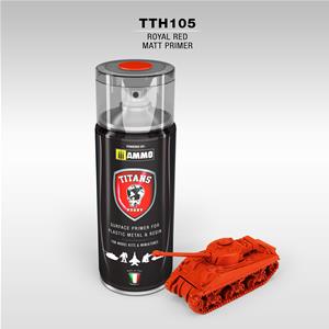 TITANS HOBBY:  ROYAL RED MATT PRIMER - 400ml Spray for Plastic, Metal & Resin