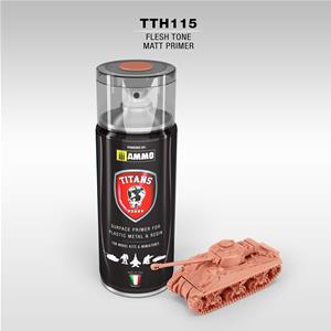 TITANS HOBBY: FLESH TONE MATT PRIMER (colore incarnato opaco) - 400ml Spray per plastica, metallo e resina