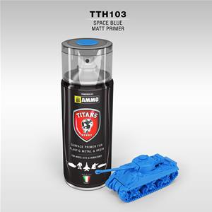 TITANS HOBBY:  SPACE BLUE MATT PRIMER - 400ml Spray for Plastic, Metal & Resin