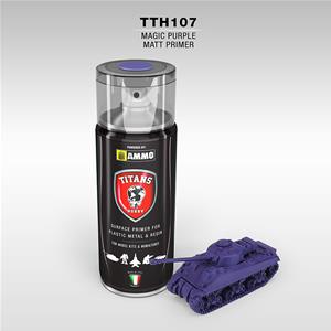 TITANS HOBBY: PRIMER Magic Purple Opaco - 400ml Spray per plastica, metallo e resina